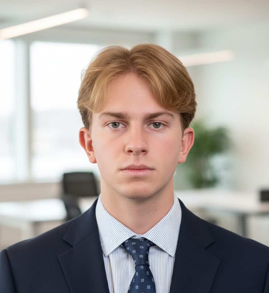 Professional headshot of Brian Pane wearing a navy suit and tie